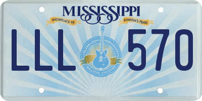 MS license plate LLL570