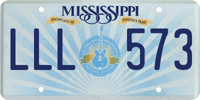 MS license plate LLL573