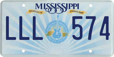 MS license plate LLL574