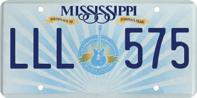 MS license plate LLL575