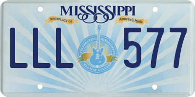MS license plate LLL577