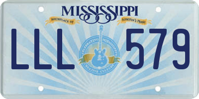 MS license plate LLL579