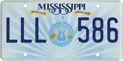 MS license plate LLL586