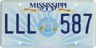 MS license plate LLL587
