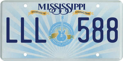 MS license plate LLL588