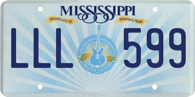 MS license plate LLL599