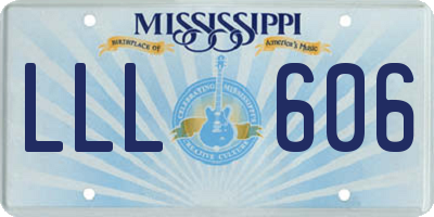 MS license plate LLL606