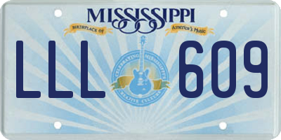 MS license plate LLL609
