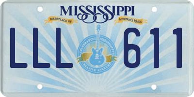 MS license plate LLL611