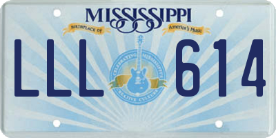 MS license plate LLL614