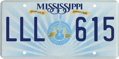 MS license plate LLL615