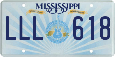 MS license plate LLL618