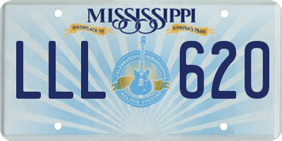 MS license plate LLL620
