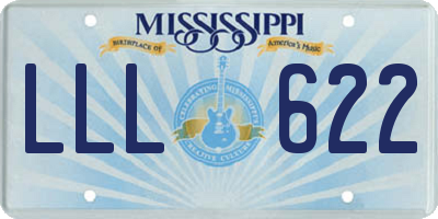 MS license plate LLL622