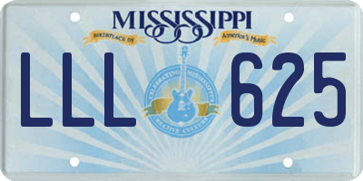 MS license plate LLL625