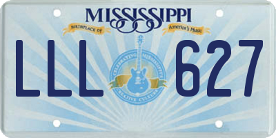 MS license plate LLL627
