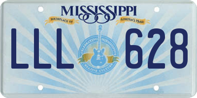 MS license plate LLL628