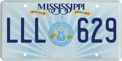 MS license plate LLL629