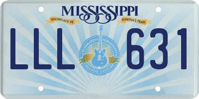MS license plate LLL631