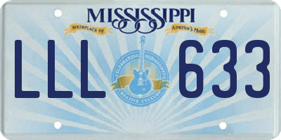 MS license plate LLL633