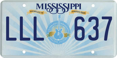 MS license plate LLL637