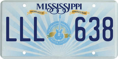 MS license plate LLL638