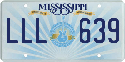 MS license plate LLL639
