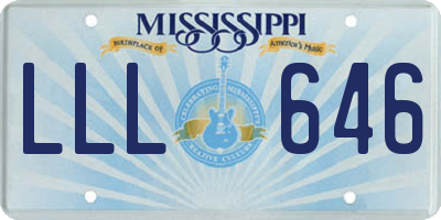 MS license plate LLL646