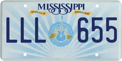 MS license plate LLL655