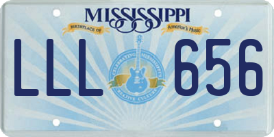 MS license plate LLL656