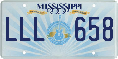 MS license plate LLL658
