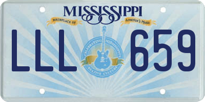 MS license plate LLL659