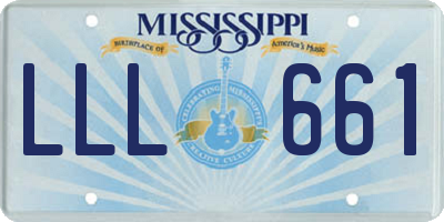 MS license plate LLL661