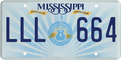 MS license plate LLL664