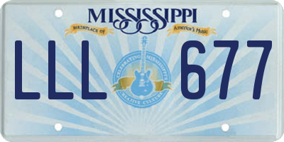 MS license plate LLL677