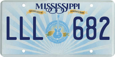 MS license plate LLL682