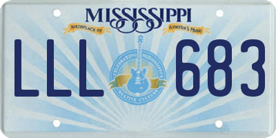 MS license plate LLL683