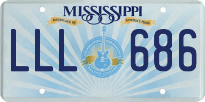 MS license plate LLL686