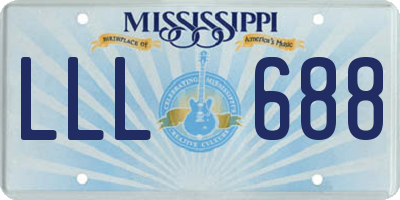 MS license plate LLL688