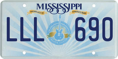 MS license plate LLL690