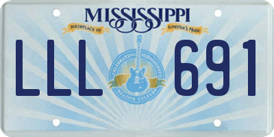 MS license plate LLL691