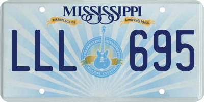 MS license plate LLL695