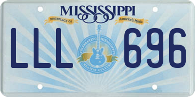 MS license plate LLL696