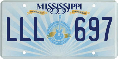 MS license plate LLL697