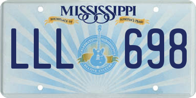 MS license plate LLL698