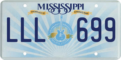 MS license plate LLL699