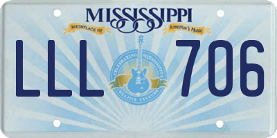 MS license plate LLL706