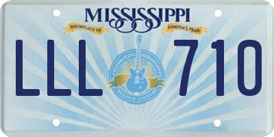 MS license plate LLL710
