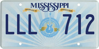 MS license plate LLL712