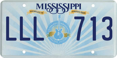 MS license plate LLL713